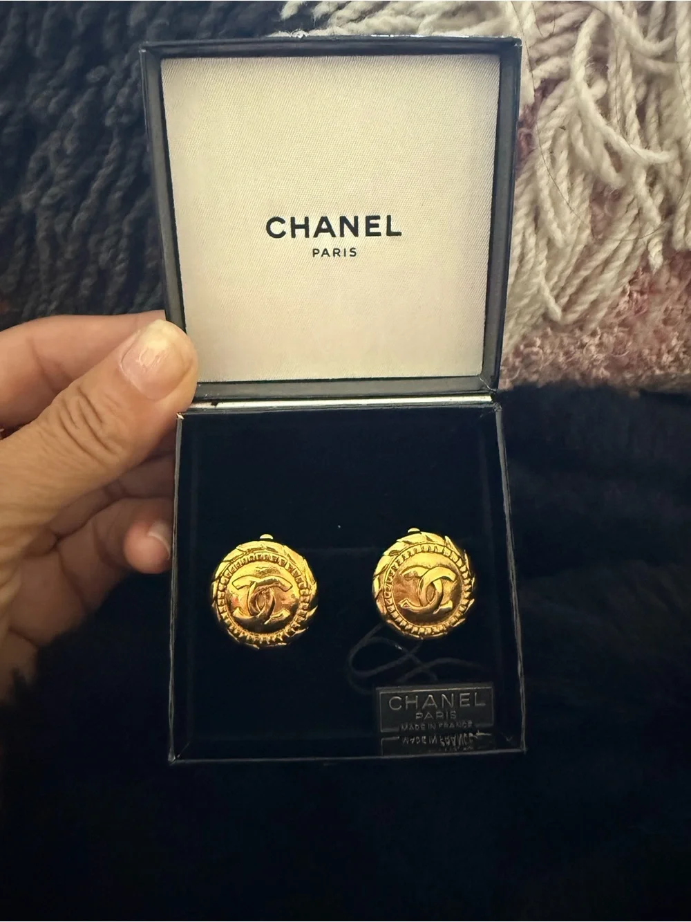 Chanel 24K gold plated vintage earrings FULL SET